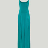 McQueen Asymmetric drape evening dress