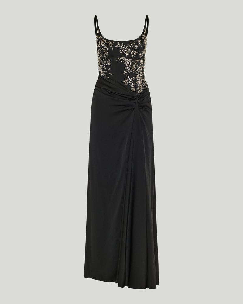 McQueen Draped embellished gown