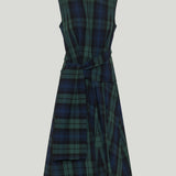 JW Anderson Checked cotton cloqué midi dress