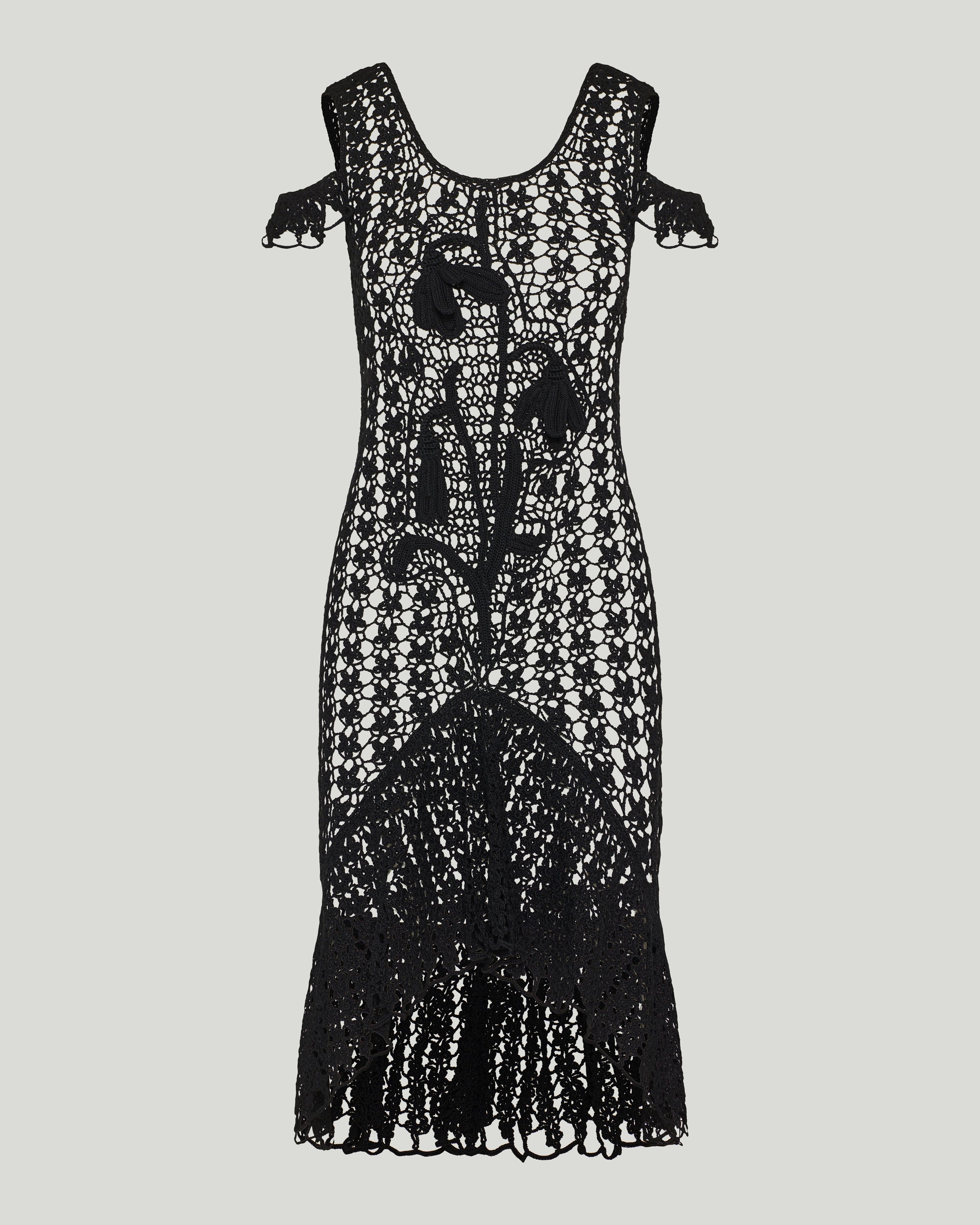 JW Anderson Ruffled crochet cotton midi dress – Luisa World