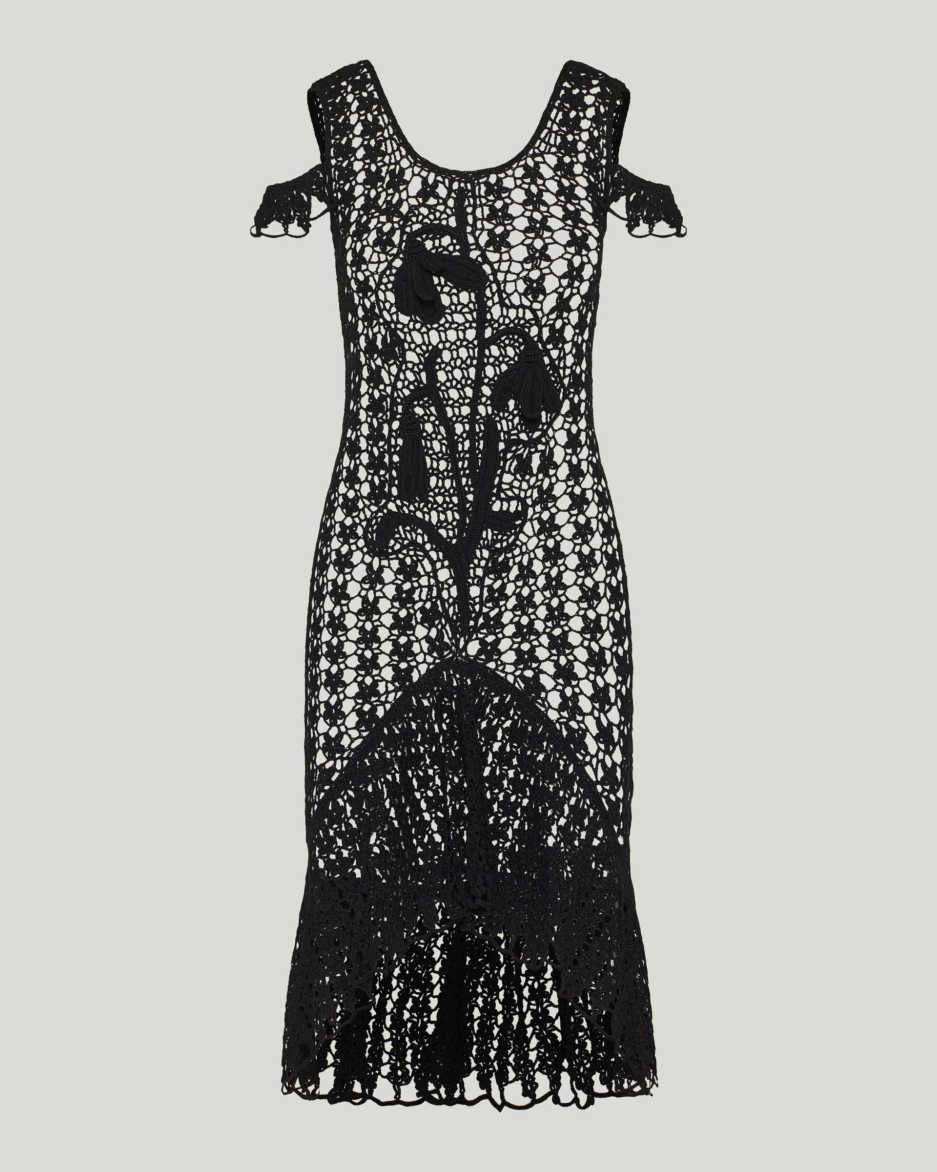 JW Anderson Ruffled crochet cotton midi dress – Luisa World