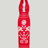Cala de la Cruz Orly embellished cutout linen maxi dress