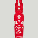 Cala de la Cruz Orly embellished cutout linen maxi dress