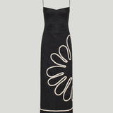 Cala de la Cruz Paloma bead-embellished linen midi dress