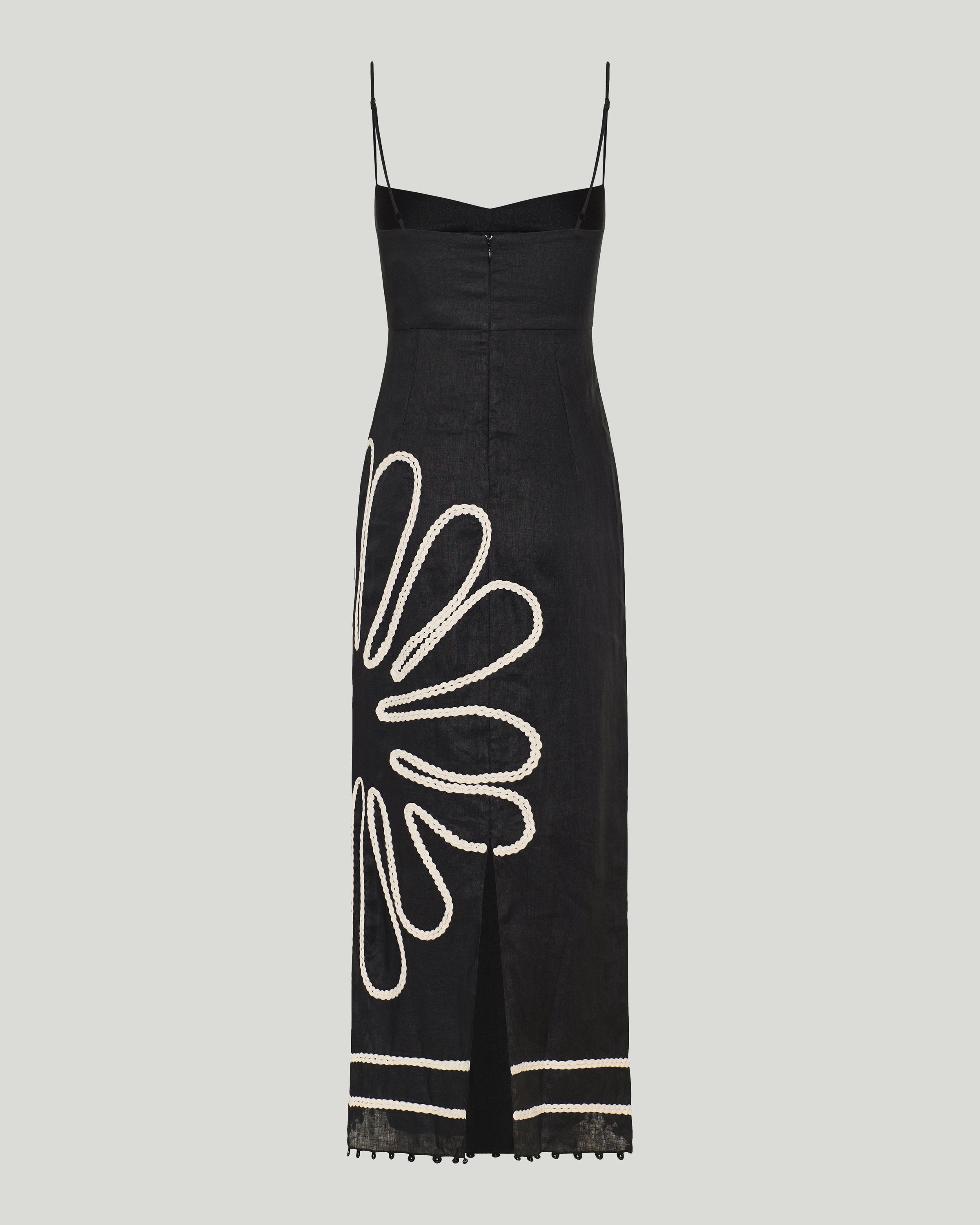 Cala de la Cruz Paloma bead-embellished linen midi dress – Luisa World