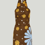 Cala de la Cruz Venta halterneck floral mini dress