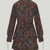 Etro Paisley print chiffon mini dress