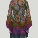 Etro Belted paisley-print jersey mini dress