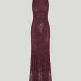Etro Paisley lace asymmetric long dress