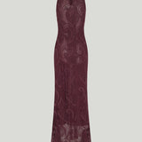 Etro Paisley lace asymmetric long dress