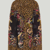 Etro Leopard-print cape-sleeve mini dress