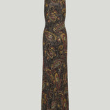 Etro Paisley-print metallic ribbed-knit maxi dress