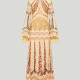 Zimmermann Valliant floral-panelled silk gown
