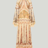 Zimmermann Valliant floral-panelled silk gown