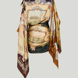 Zimmermann Valiant draped scarf silk mini dress