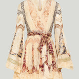 Zimmermann Valiant panelled silk wrap mini dress