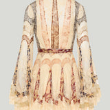 Zimmermann Valiant panelled silk wrap mini dress