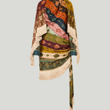 Zimmermann Valiant cape-effect silk mini dress