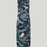 Dries Van Noten Marbled moiré-print draped midi dress