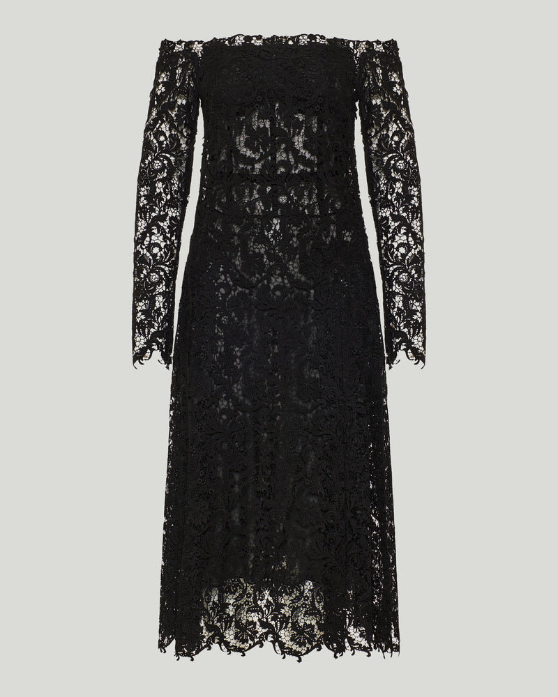 Fendi Macramé lace midi dress