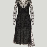 Fendi Asymmetric lace midi dress