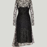 Fendi Asymmetric lace midi dress