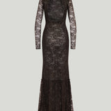 Etro Long jersey dress with floral lace