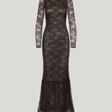 Etro Long jersey dress with floral lace
