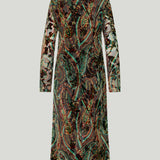 Etro Paisley embroidered midi dress