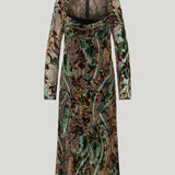 Etro Paisley embroidered midi dress