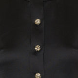 Saint Laurent Crystal-embellished crepe mini dress