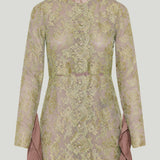 Saint Laurent Silk-trimmed lace mini dress