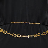 Saint Laurent Gold-tone metal detail mini dress