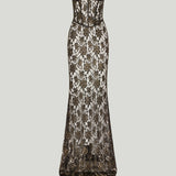 Ilkyaz Ozel Evelyne lace bustier gown