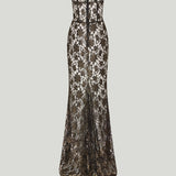 Ilkyaz Ozel Evelyne lace bustier gown