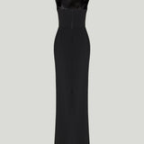 Ilkyaz Ozel Fuji asymmetric crepe gown