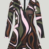 Pucci Marmo-print compact-jersey dress