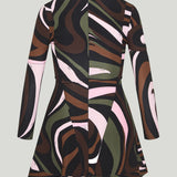 Pucci Marmo-print compact-jersey dress