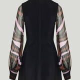 Pucci cady dress with printed sleeves