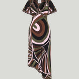 Pucci Iride and Baiadera-print crepe de chine dress