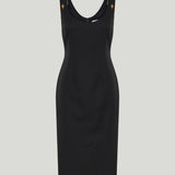 Versace draped jersey midi dress