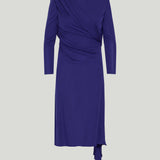 Versace Draped satin midi dress