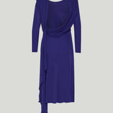 Versace Draped satin midi dress