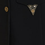 Versace Embellished double-breasted wool mini dress