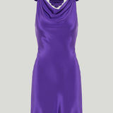 Versace embroidered silk mini dress