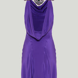 Versace embroidered silk mini dress