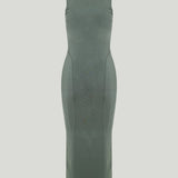 Alaïa Silk-knit bodycon midi dress