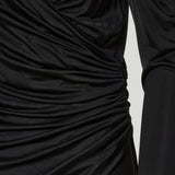 Balmain Draped viscose-jersey dress