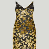 Balmain Gathered velvet-jacquard mini dress