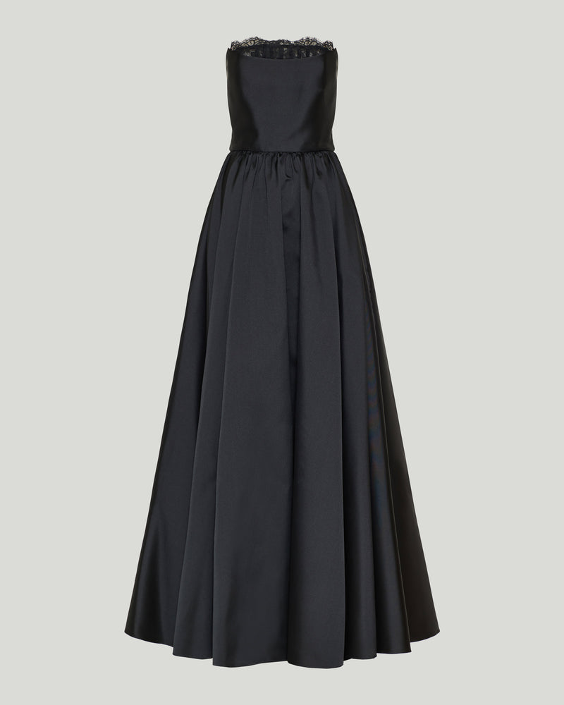 McQueen Strapless lace-trimmed ballgown